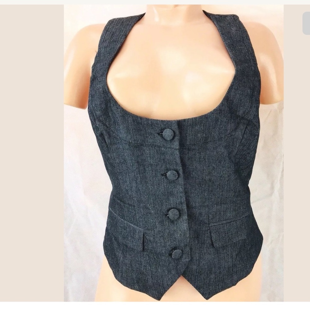 Charlotte Russe Waistcoat Suit Vest Gray